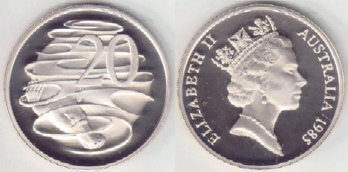 1985 Australia 20 Cents (Platypus) Proof A004222